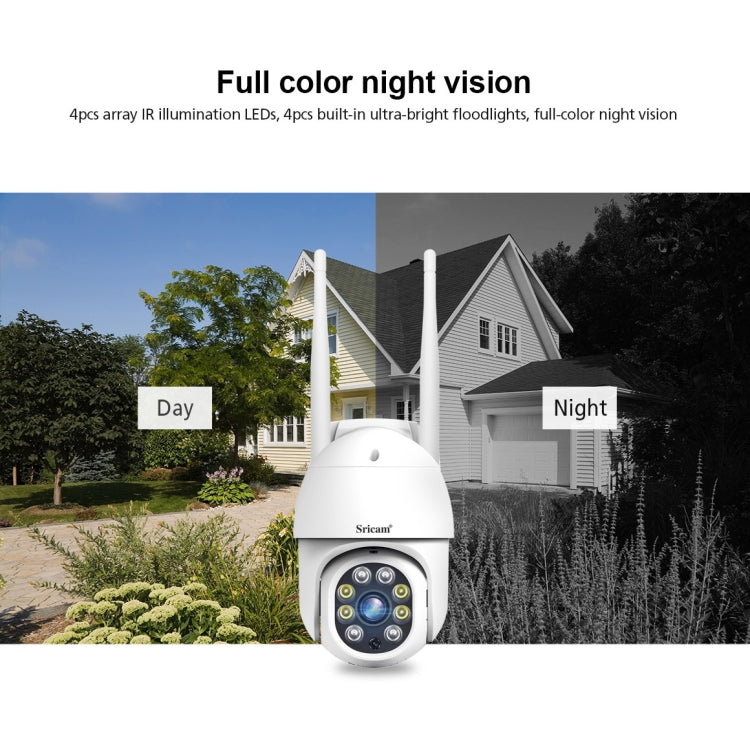 Sricam SP028 1080P HD Outdoor PTZ Camera, Support Two Way Audio / Motion Detection / Humanoid Detection / Color Night Vision / TF Card, US Plug Sricam SP028 1080P HD Outdoor PTZ Camera, Support Two Way Audio / Motion Detection / Humanoid Detection / Color Night Vision / TF Card, US Plug